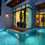 bukit pool villas - Exterior night pool 1